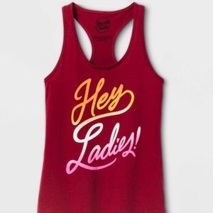 𝅺pride Unisex Adult 'Hey Ladies' Tank Top Burgundy size small lgbtq non binary